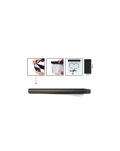 LAVAGNA ADESIVA in ROTOLO 100x45cm NERO Securit