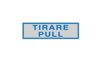 TARGHETTA ADESIVA 165x50mm TIRARE / PULL