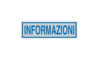 TARGHETTA ADESIVA 165x50mm INFORMAZIONI