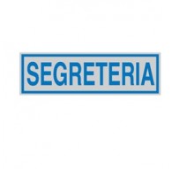TARGHETTA ADESIVA 165x50mm SEGRETERIA