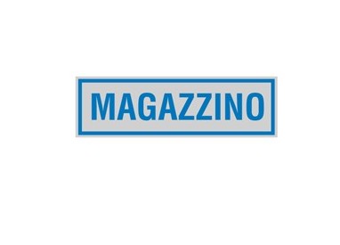 TARGHETTA ADESIVA 165x50mm MAGAZZINO