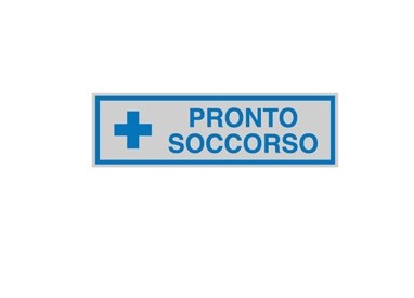 TARGHETTA ADESIVA 165x50mm PRONTO SOCCORSO