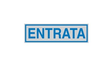 TARGHETTA ADESIVA 165x50mm ENTRATA