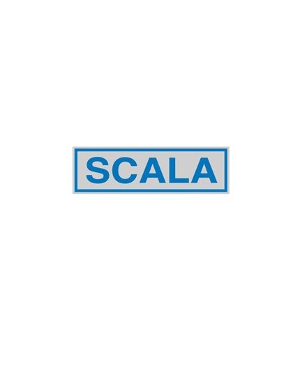 TARGHETTA ADESIVA 165x50mm SCALA