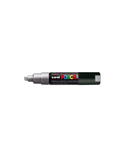 Marcatore UNI POSCA PC8K p.scalpello 8mm argento UNI MITSUBISHI
