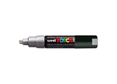 Marcatore UNI POSCA PC8K p.scalpello 8mm argento UNI MITSUBISHI