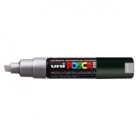 Marcatore UNI POSCA PC8K p.scalpello 8mm argento UNI MITSUBISHI