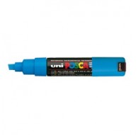 Marcatore UNI POSCA PC8K p.scalpello 8mm azzurro UNI MITSUBISHI