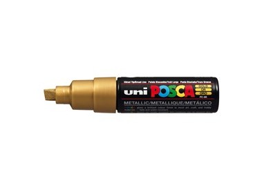 Marcatore UNI POSCA PC8K p.scalpello 8mm oro UNI MITSUBISHI