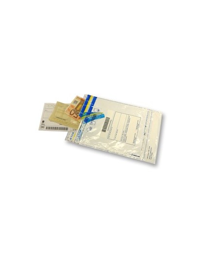 50 BUSTE SICUREZZA 160x225mm in LDPE RICICLABILE 70 mic