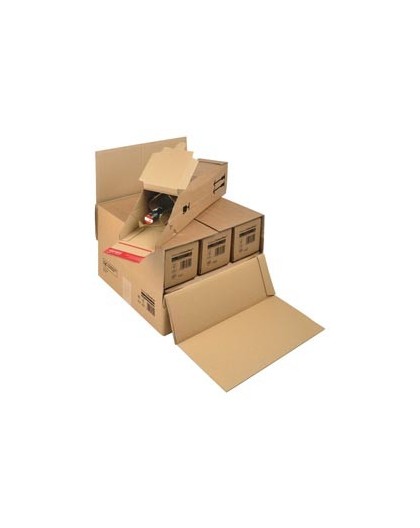 SCATOLA SPEDIZIONE MODULABILE 375x365x250mm X3/6 BOTTIGLIE