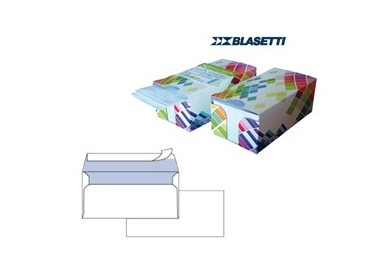 BOX DISPENSER 150 BUSTE BIANCHE 110X230MM 90GR S/FINESTRA con STRIP BLASETTI