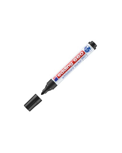 MARCATORE NERO PER LAVAGNE BIANCHE EDDING 660 TRATTO 1,5 - 3,00mm