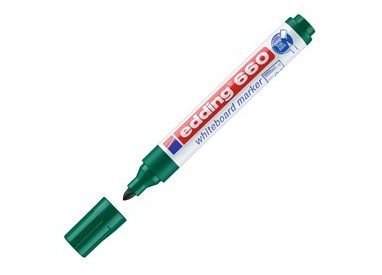 MARCATORE VERDE PER LAVAGNE BIANCHE EDDING 660 TRATTO 1,5 - 3,00mm