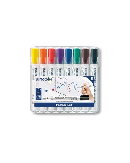 BUSTA 8 PENNARELLI LUMOCOLOR 351 STAEDTLER PER LAVAGNE CANCELLABILI