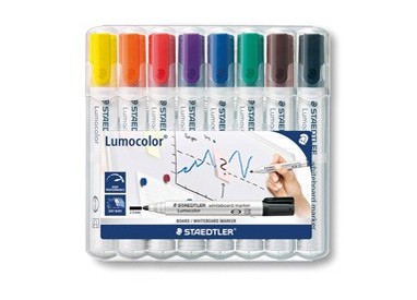 BUSTA 8 PENNARELLI LUMOCOLOR 351 STAEDTLER PER LAVAGNE CANCELLABILI