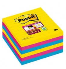 BLOCCO 90foglietti Post-it® Super Sticky 101x101mm righe 675-SS6-RIO COL. RIO