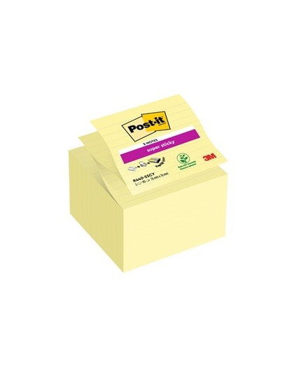 RICARICA 90foglietti Post-it® Super Sticky 101x101mm righe R440-SSCY GIALLO C