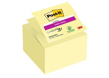 RICARICA 90foglietti Post-it® Super Sticky 101x101mm righe R440-SSCY GIALLO C