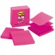 RICARICA 90 fg Post-it® Super Sticky 101x101mm righe R440-SSFF ROSA NEON