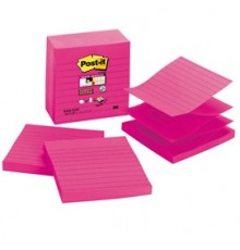 RICARICA 90 fg Post-it® Super Sticky 101x101mm righe R440-SSFF ROSA NEON