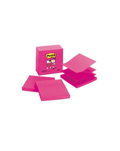 RICARICA 90 fg Post-it® Super Sticky 101x101mm righe R440-SSFF ROSA NEON