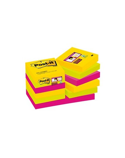 BLOCCO 90foglietti Post-it® Super Sticky 47,6x47,6mm 622-12SS-RIO-EU RIO DE J