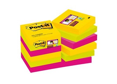 BLOCCO 90foglietti Post-it® Super Sticky 47,6x47,6mm 622-12SS-RIO-EU RIO DE J