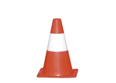 CONO SEGNALETICO H30cm BIANCO/ROSSO