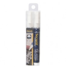 BLISTER 2 MARCATORI A GESSO LIQUIDO Waterproof BIANCO 2-6mm Securit