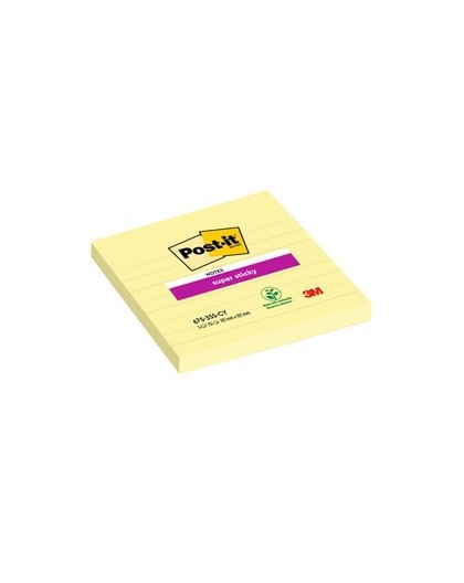 Blocco 70fg. Post-it® Super Sticky Giallo Canary™ 101x101mm a righe 675-SS3CY-EU