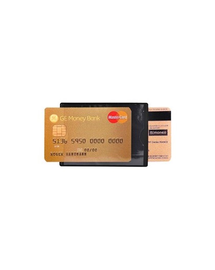 HIDENTITY® Duo 85x60mm per bancomat /carta di credito NERO Exacompta