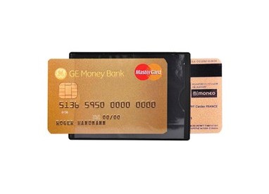 HIDENTITY® Duo 85x60mm per bancomat /carta di credito NERO Exacompta