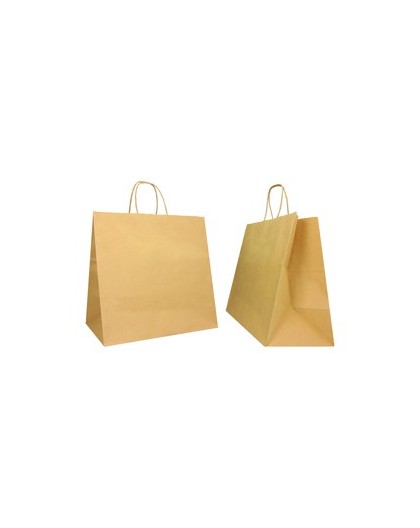 25 SHOPPERS CARTA BIOKRAFT 32X20X33CM NEUTRO CORDINO AVANA
