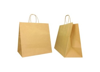 25 SHOPPERS CARTA BIOKRAFT 32X20X33CM NEUTRO CORDINO AVANA