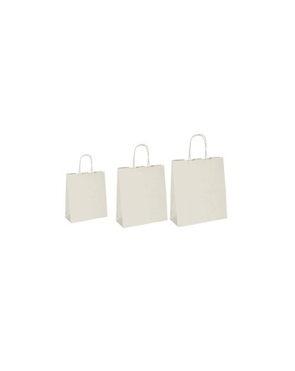 25 SHOPPERS CARTA BIOKRAFT 26X11X34,5CM TWISTED SABBIA