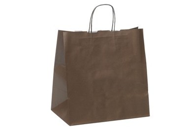 25 SHOPPERS CARTA KRAFT 32X20X33CM TWISTED LARGE MARRONE