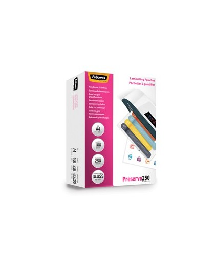 Scatola 100 pouches PRESERVE250 250mic A4 Fellowes