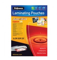 Scatola 100 pouches CAPTURE125 SuperQuick 125mic A4 Fellowes