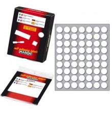 Etichetta adesiva bianca tonda Ø14mm (10fogli x 63etichette) Markin