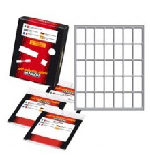 Etichetta adesiva bianca 27x15mm (10fogli x 35etichette) Markin