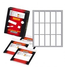 Etichetta adesiva bianca 46x20mm (10fogli x 15etichette) Markin