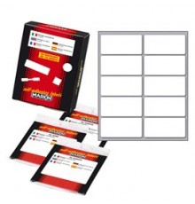Etichetta adesiva bianca 58x27mm (10fogli x 10etichette) Markin