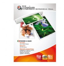 100 POUCHES 65x95mm 125my GOVERNMENT CARD TiTanium