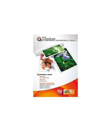 100 POUCHES 65x95mm 125my GOVERNMENT CARD TiTanium