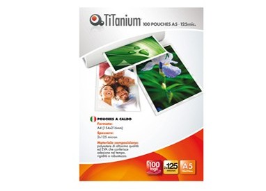 100 POUCHES 65x95mm 125my GOVERNMENT CARD TiTanium