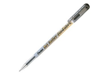 Roller gel per tessuto 1,0mm inchiostro permanente nero PENTEL