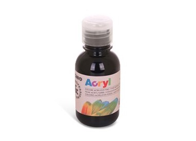 Colore acrilico fine Acryl 125ml nero PRIMO