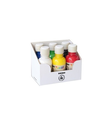 BOX 6 COLORI ASSORTITI 125ml PER TESSUTI PRIMO