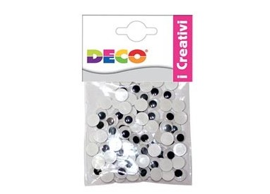 OCCHIETTI ADESIVI TONDI BUSTA DA 50 PZ. MISURE ASSORTITE DECO